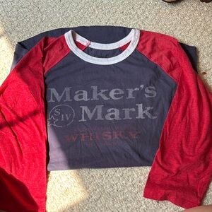 Maker’s Mark raglan tee size L